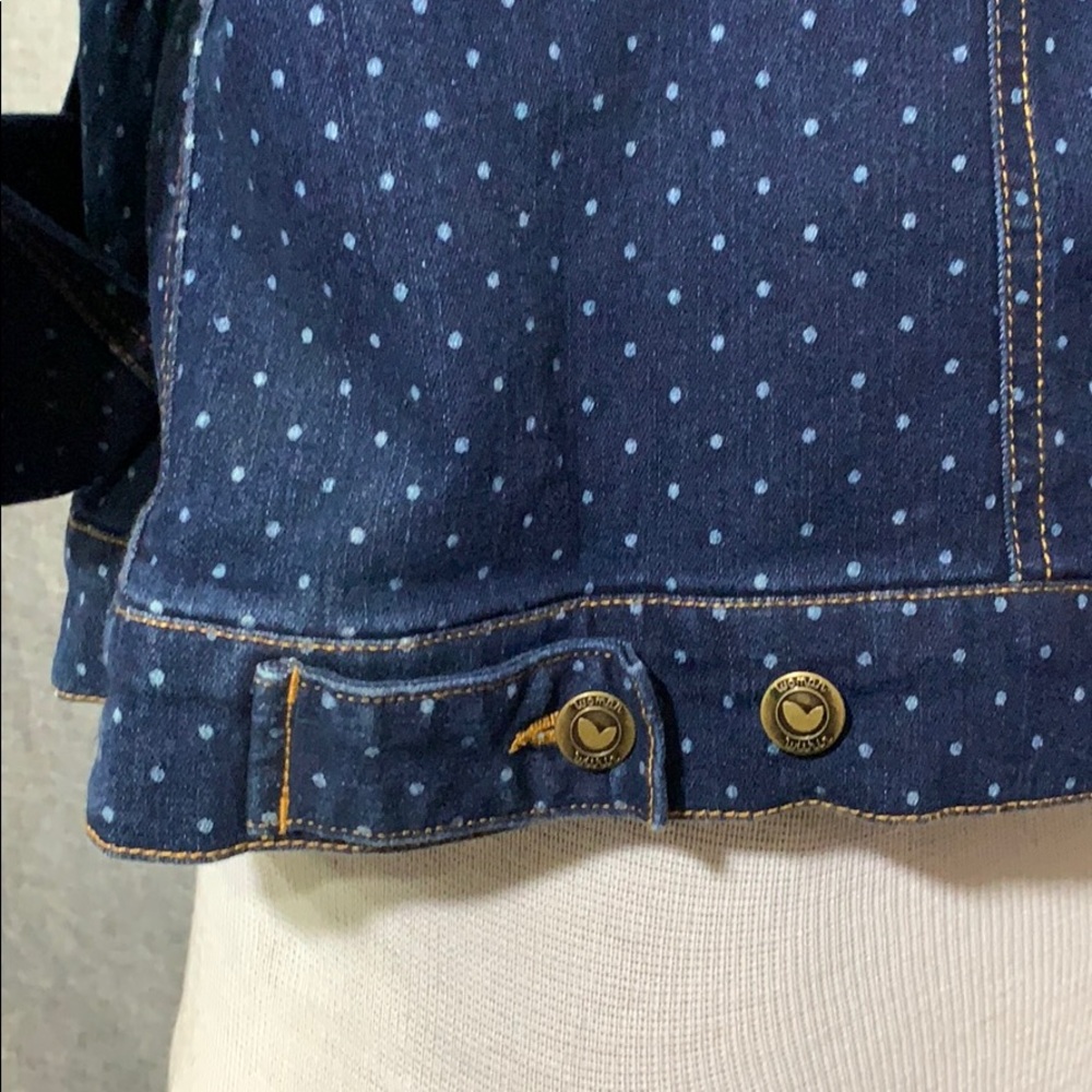 WOMEN WIthin. printed dot denim jacket Sz 18w - Picture 4 of 6